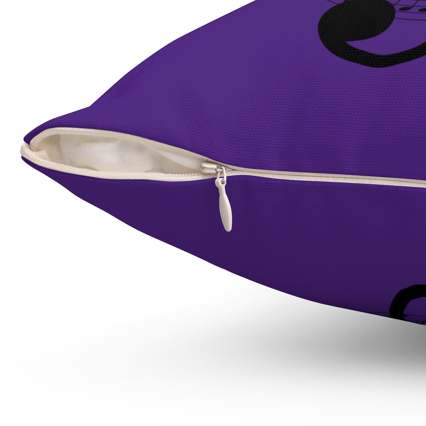 Musical Note Pillow | Purple Treble Clef Cushion