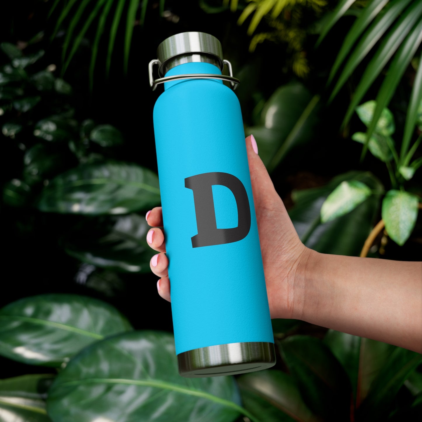 Personalized Copper Insulated Water Bottle, 22oz - "D" Custom Monogram