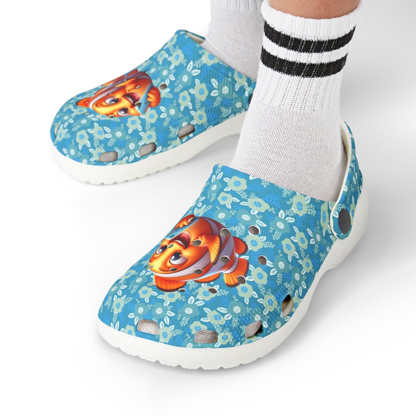 Colorful Cartoon Fish Kid's Clogs, Fun Summer Footwear, Kids Beach Shoes, Playful EVA Sandals, Gift for Kids