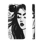 Artistic Black & White Portrait Phone Case — Magnetic Impact-Resistant