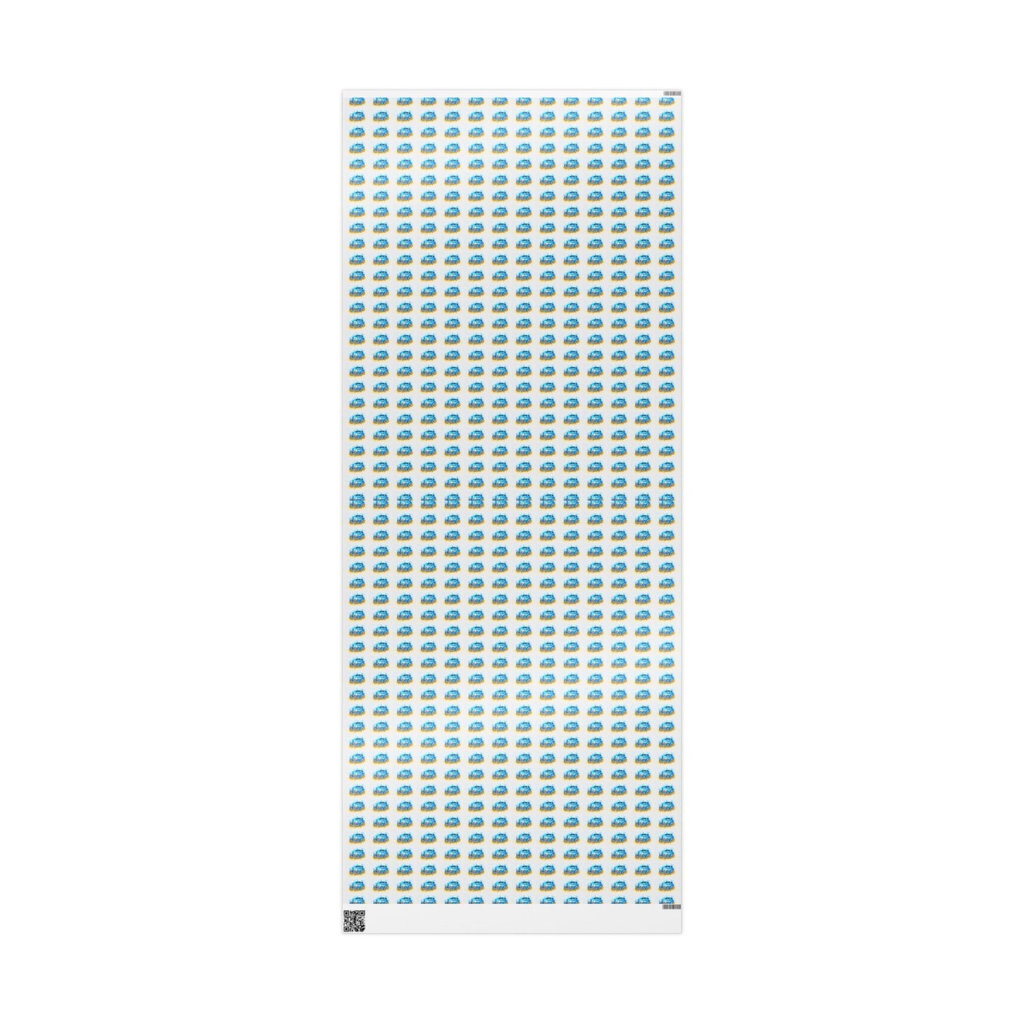 Blue Gold Abstract Dots Wrapping Paper Roll — Modern Geometric Gift Wrap