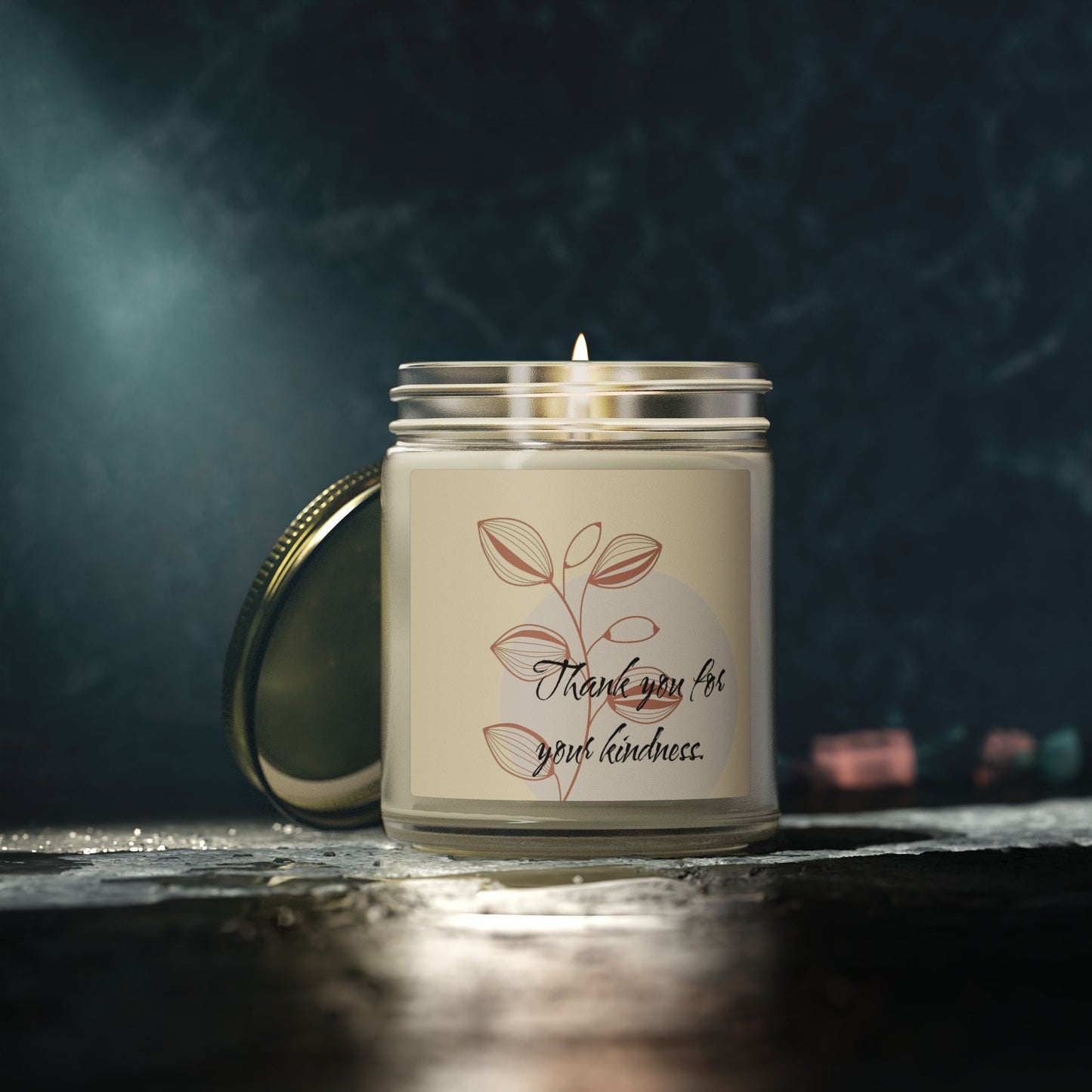 Thank You Candle — Coconut Apricot Scented Jar (4oz & 9oz)
