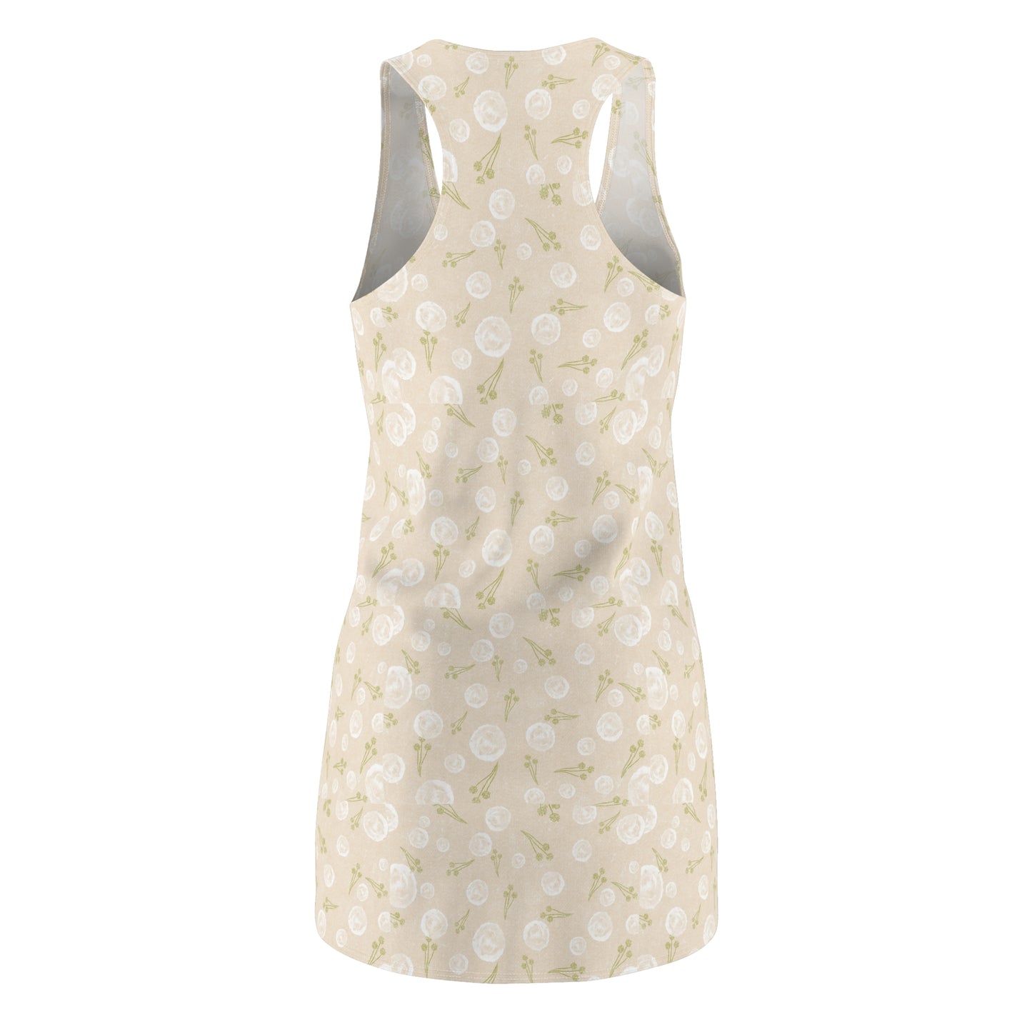 Floral Summer Racerback Dress, Casual Wear, Beach Day Outfit, Vacation Dress, Women’s Day Gift, Soft and Breezy Dress