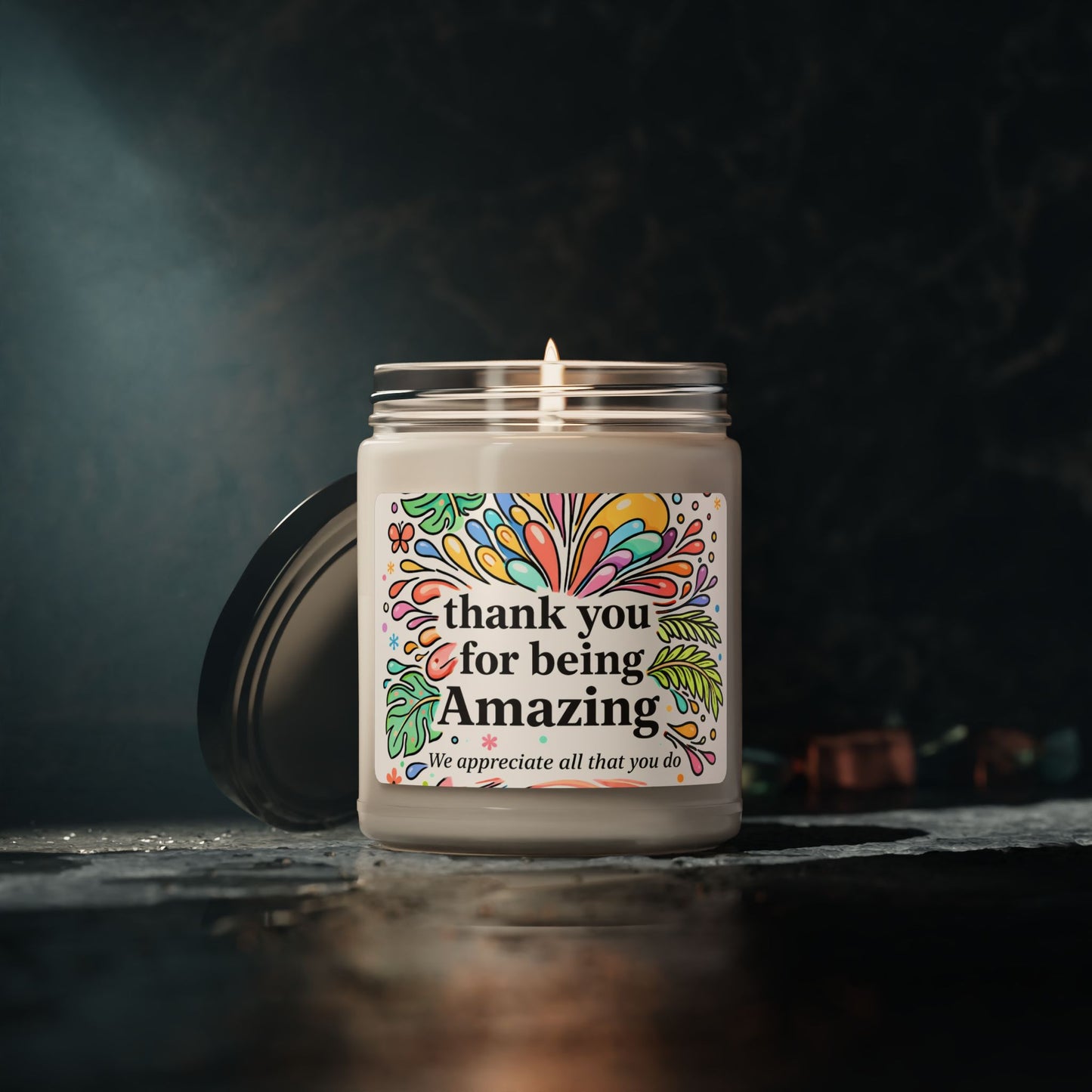 Thank You for Being Amazing Scented Soy Candle — 9oz Appreciation Gift