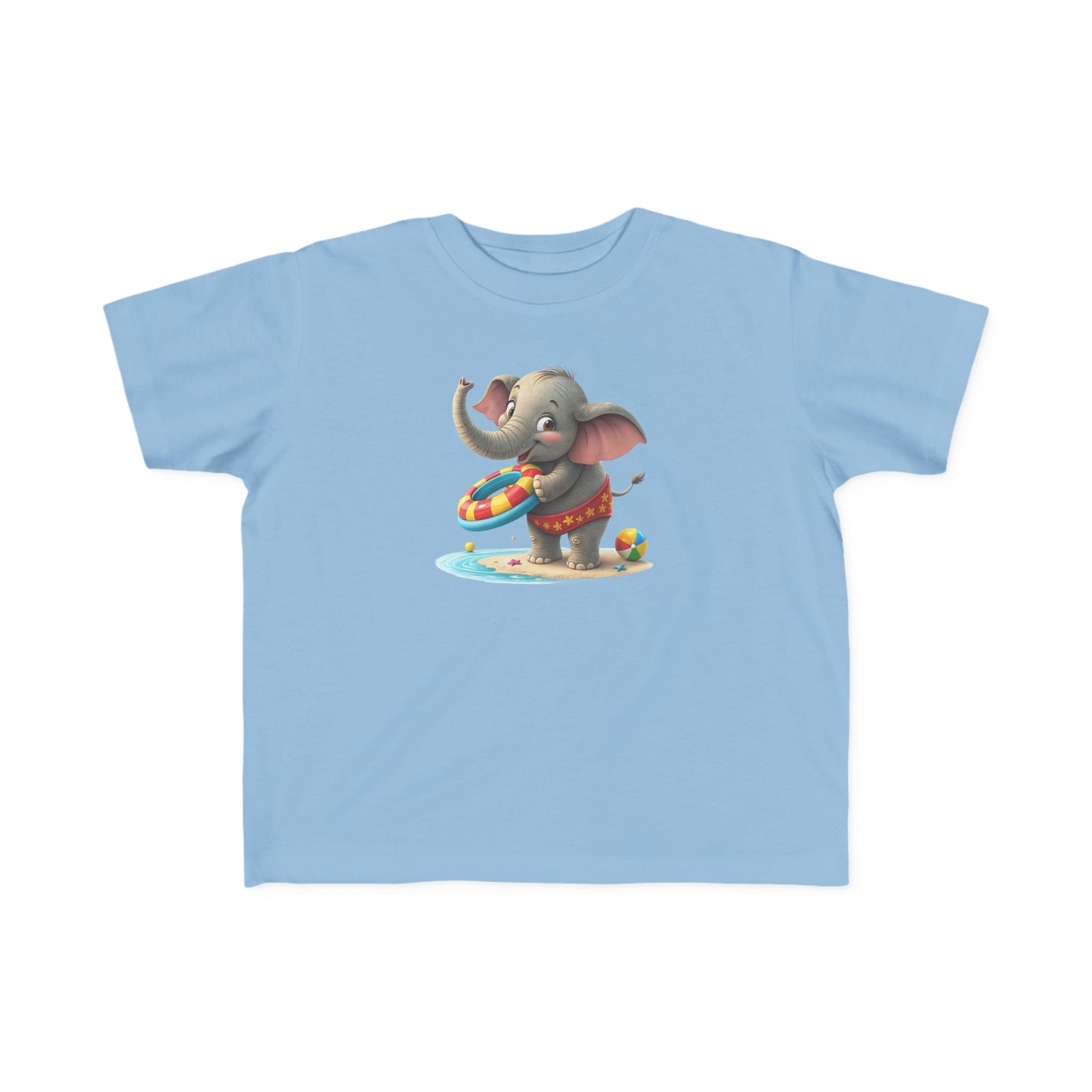 Cute Elephant Toddler Tee, Fun Summer Shirt, Kids Beachwear, Adorable Gift for Ages 2-5, Playful Animal Apparel