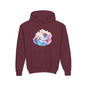 Kids' Cozy Rainbow Kitten Hoodie — Cute Sleeping Cat Youth Sweatshirt