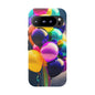 Colorful Balloon Tough Phone Case — Vibrant Party Balloons Protective Cover