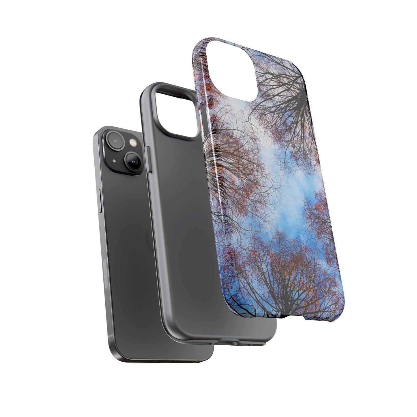 Skyward Trees Phone Case — Nature Forest Canopy Protective Tough Case