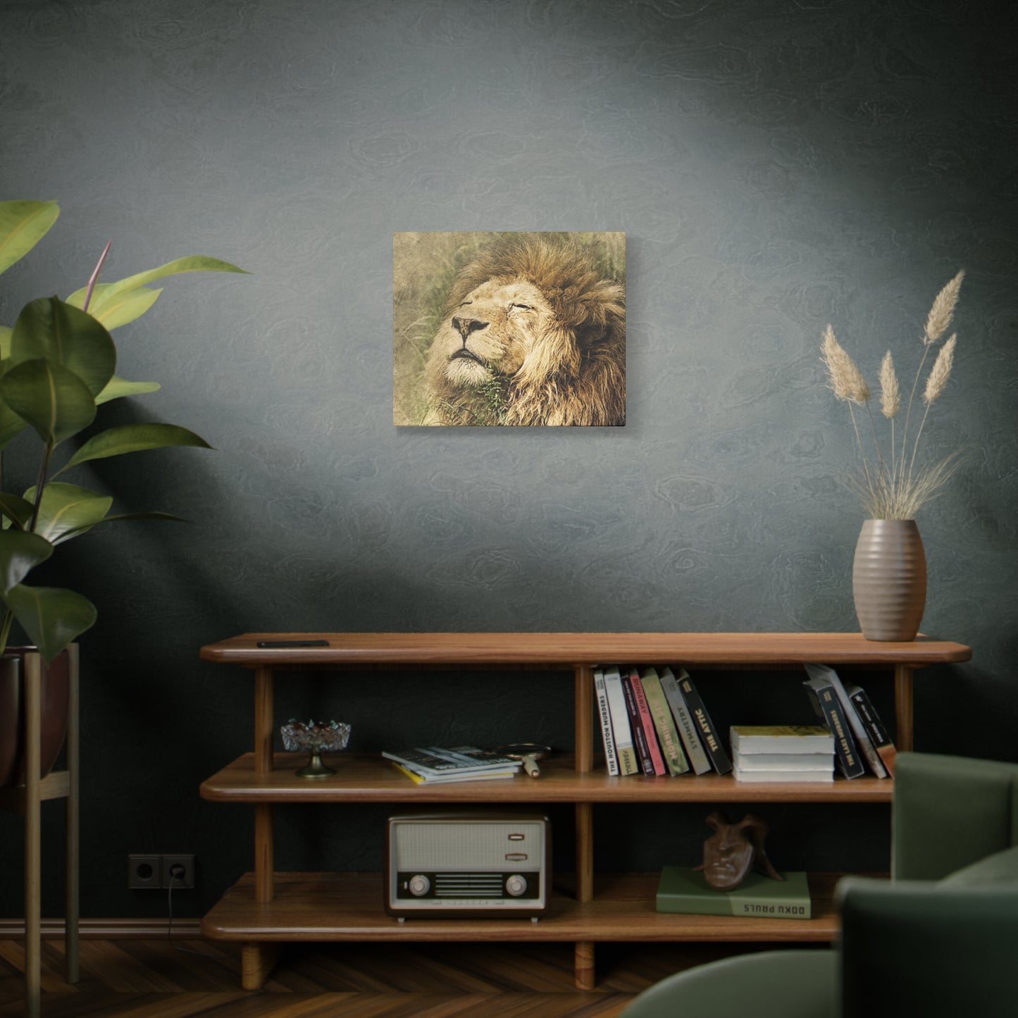 Lion Portrait Matte Canvas Print — Stretched 1.25" Wall Art