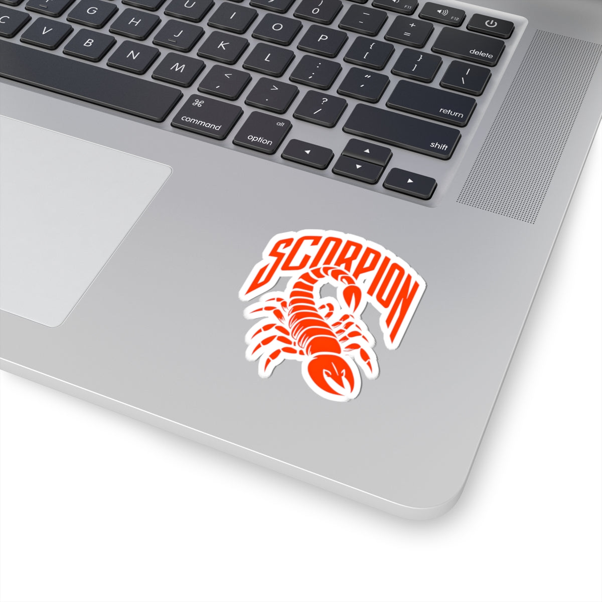 Scorpion Graphic Sticker — Bold Red Kiss-Cut Decal for Laptops, Water Bottles & Skateboards