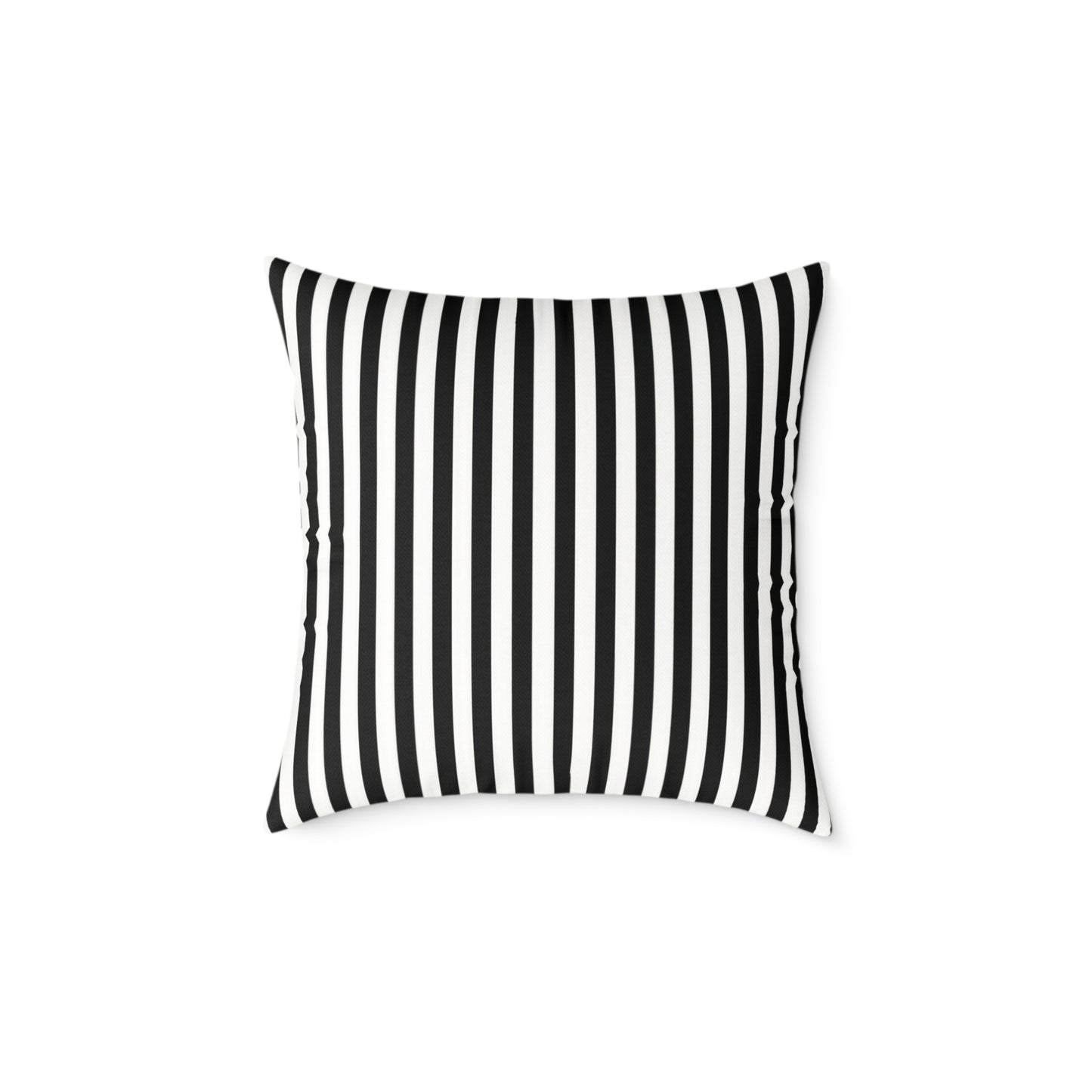 Black & White Vertical Stripe Throw Pillow — Modern Decorative Cushion