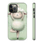 Cute Yoga Sheep Phone Case — Pastel Lamb Ballerina Protective Cover