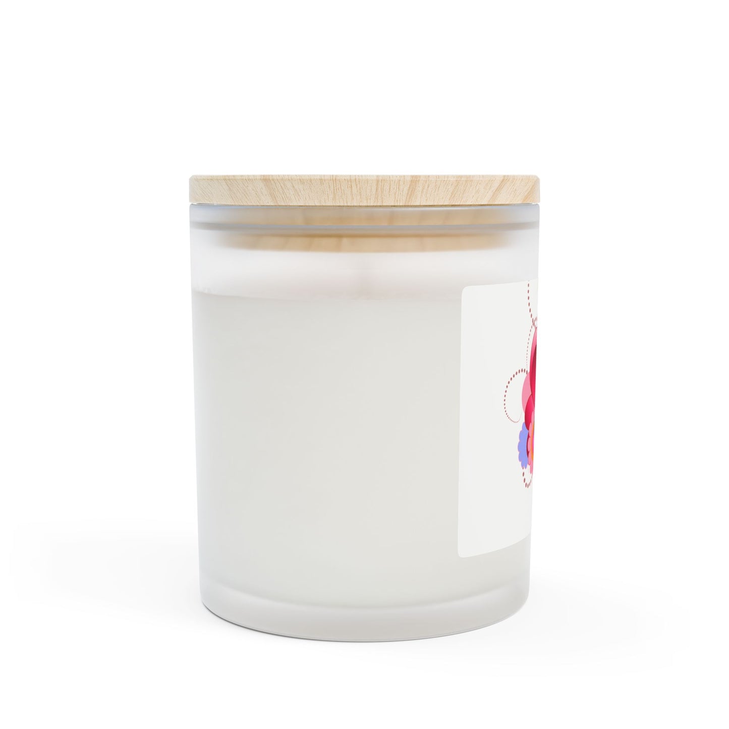 Romantic Heart Bouquet Candle — Frosted Glass 11oz Scented Valentine Gift
