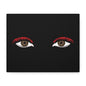 Red Lashes Wall Art Canvas — Glam Eyes Makeup Decor