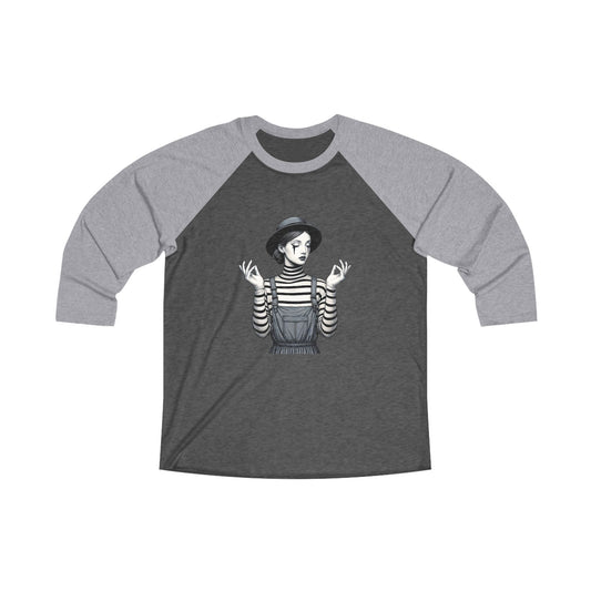 Unisex Tri-Blend 3/4 Sleeve Raglan Tee with Playful Graphic, Casual Wear, Unique Gift, Trendy Top, Everyday Style