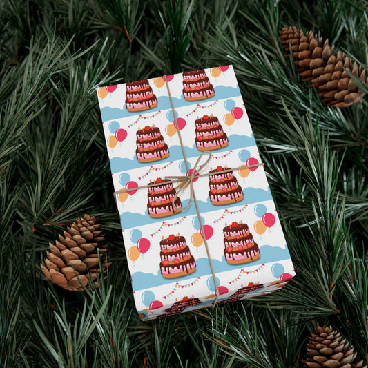 Birthday Cake Gift Wrap Papers - Celebration, Party, Festival, Wrapping, Gifts