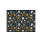 Floral Daisies Heavy Duty Floor Mat — Dark Botanical Entry Rug