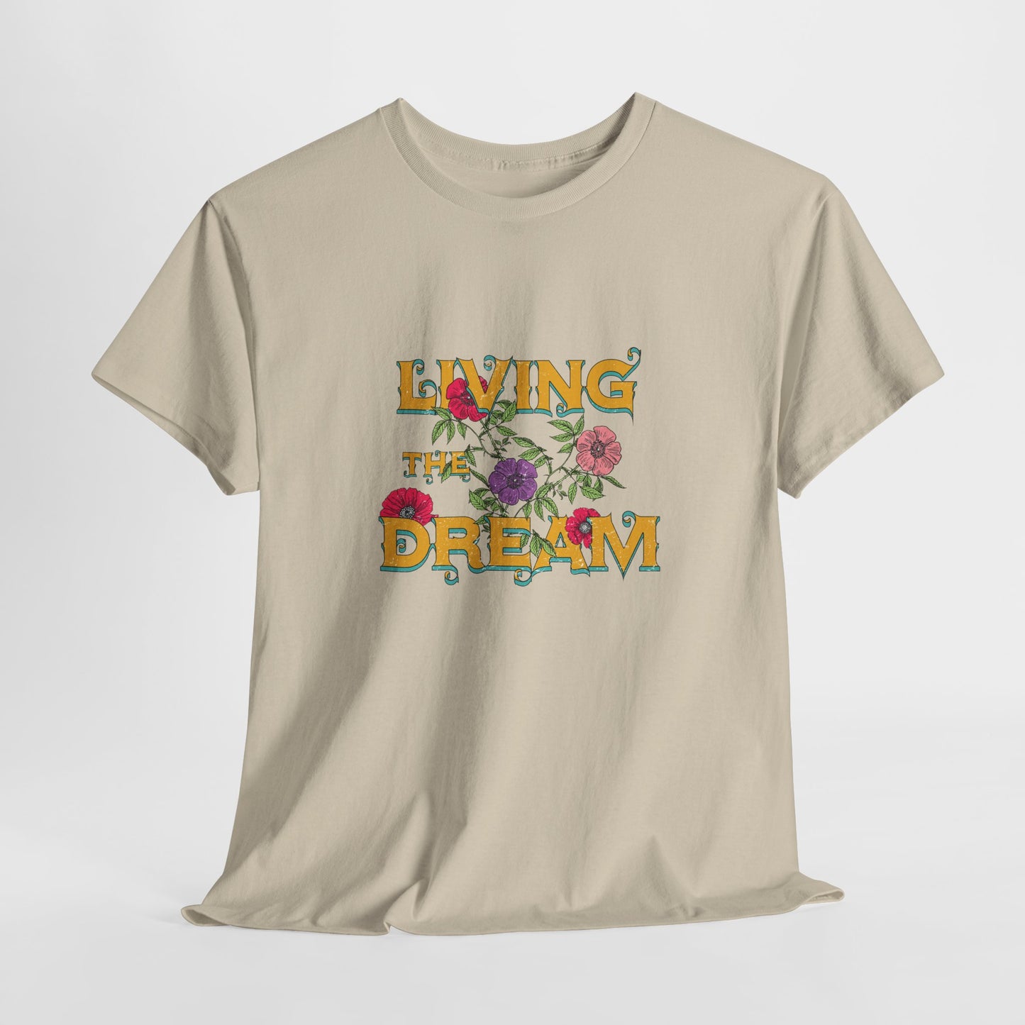 Living the Dream Floral Tee, Unisex Cotton T-Shirt, Inspirational Gift, Casual Everyday Wear, Flower Graphic Shirt, Summer Wardrobe [...]