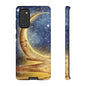 Moonlit Smile Phone Case — Starry Night Crescent Moon iPhone Cover