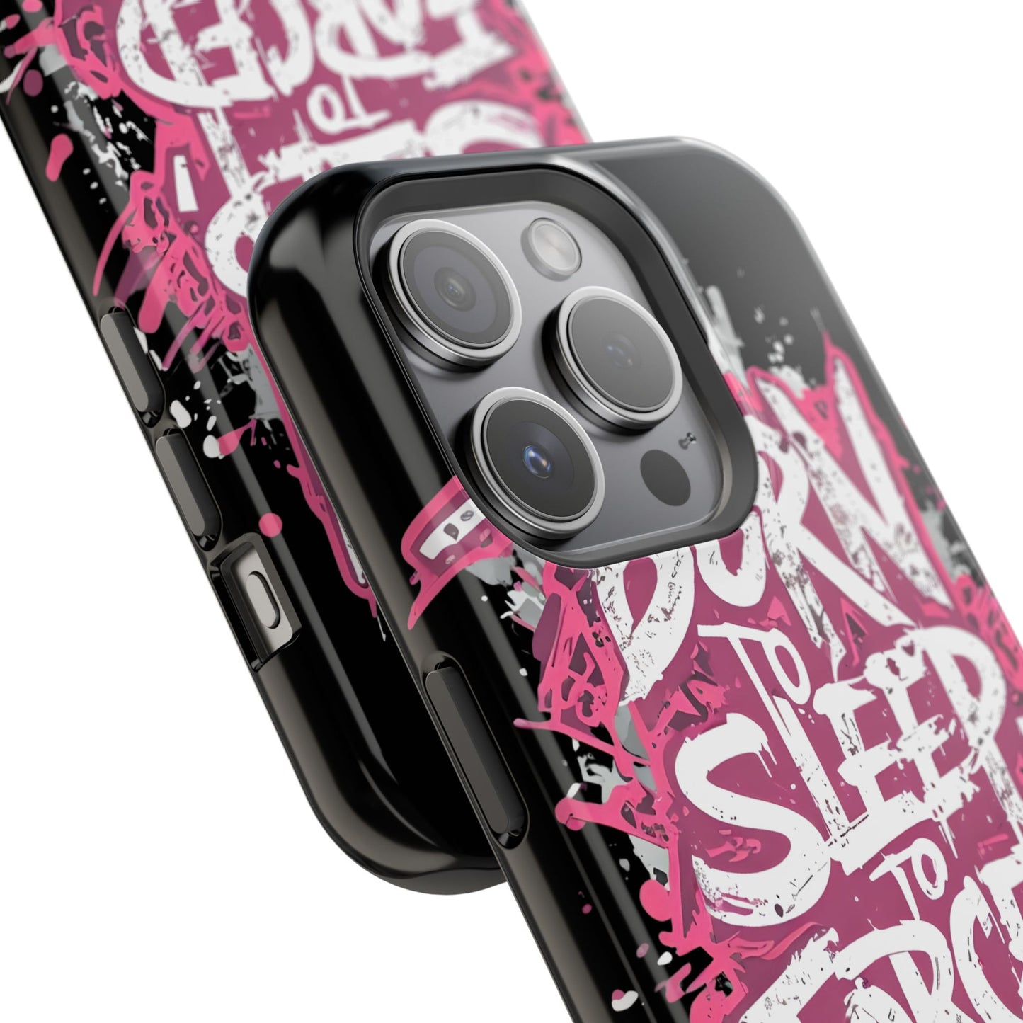 Phone Case — "Born to Sleep, Forced to Work" Impact-Resistant Magnetic Case