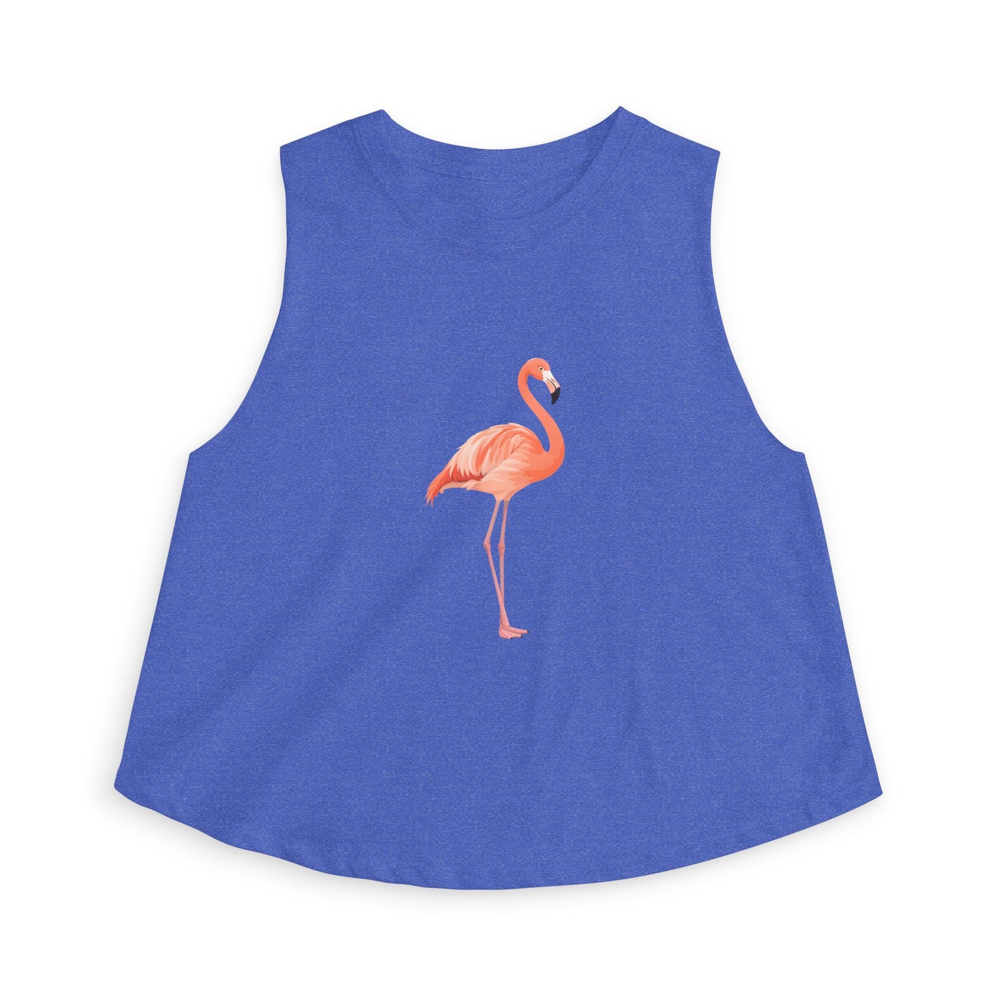 Flamingo Sketch Crop Top — Cute Tropical Graphic Tank