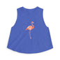 Flamingo Sketch Crop Top — Cute Tropical Graphic Tank