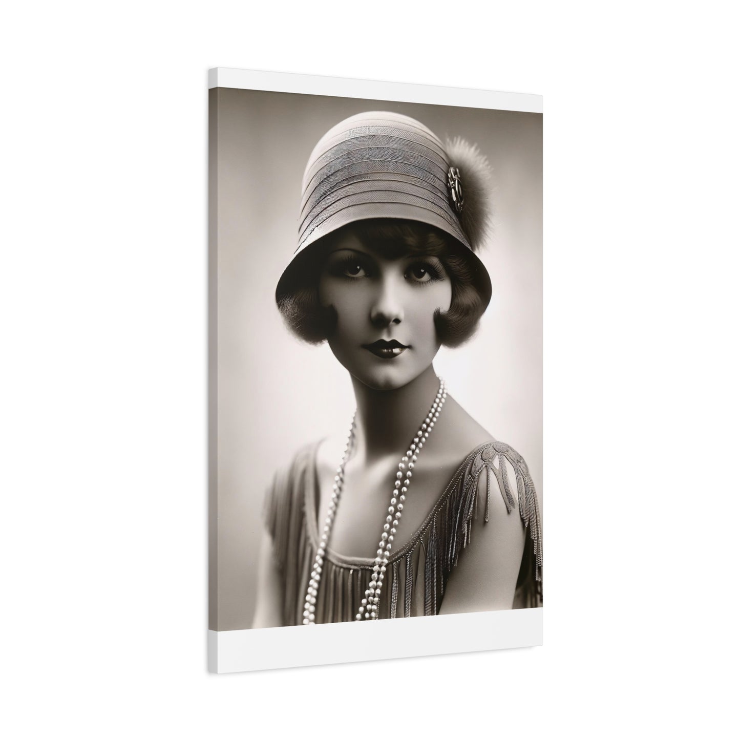 Vintage 1920s Flapper Portrait Canvas