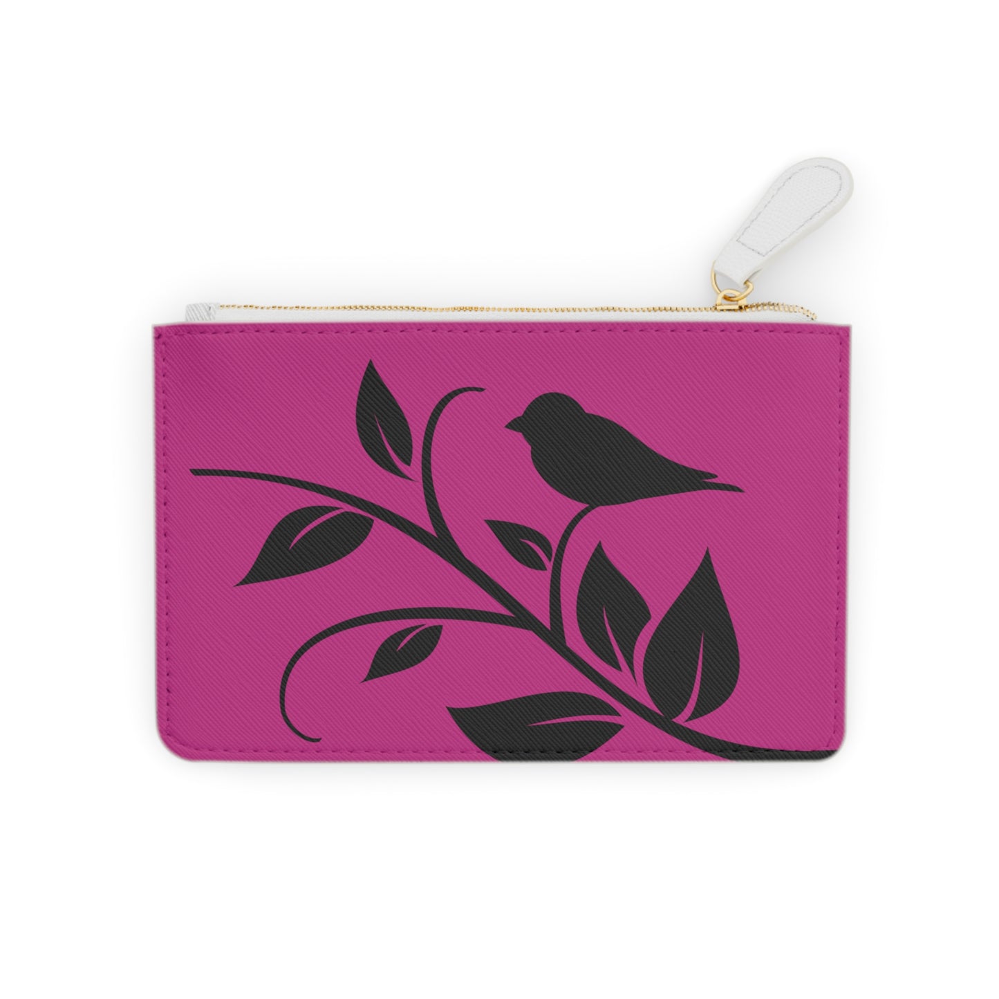 Bird & Branch Mini Clutch Bag — Pink Floral Zip Pouch