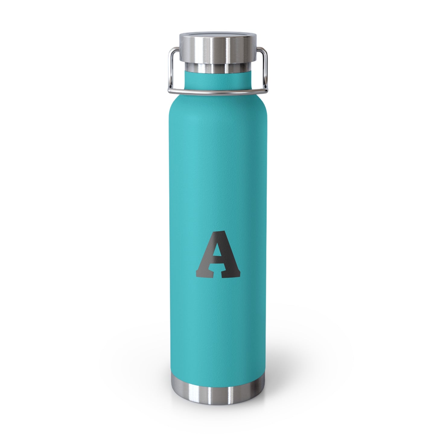 Personalized Copper Insulated Water Bottle, 22oz - Letter A
