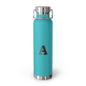 Personalized Copper Insulated Water Bottle, 22oz - Letter A