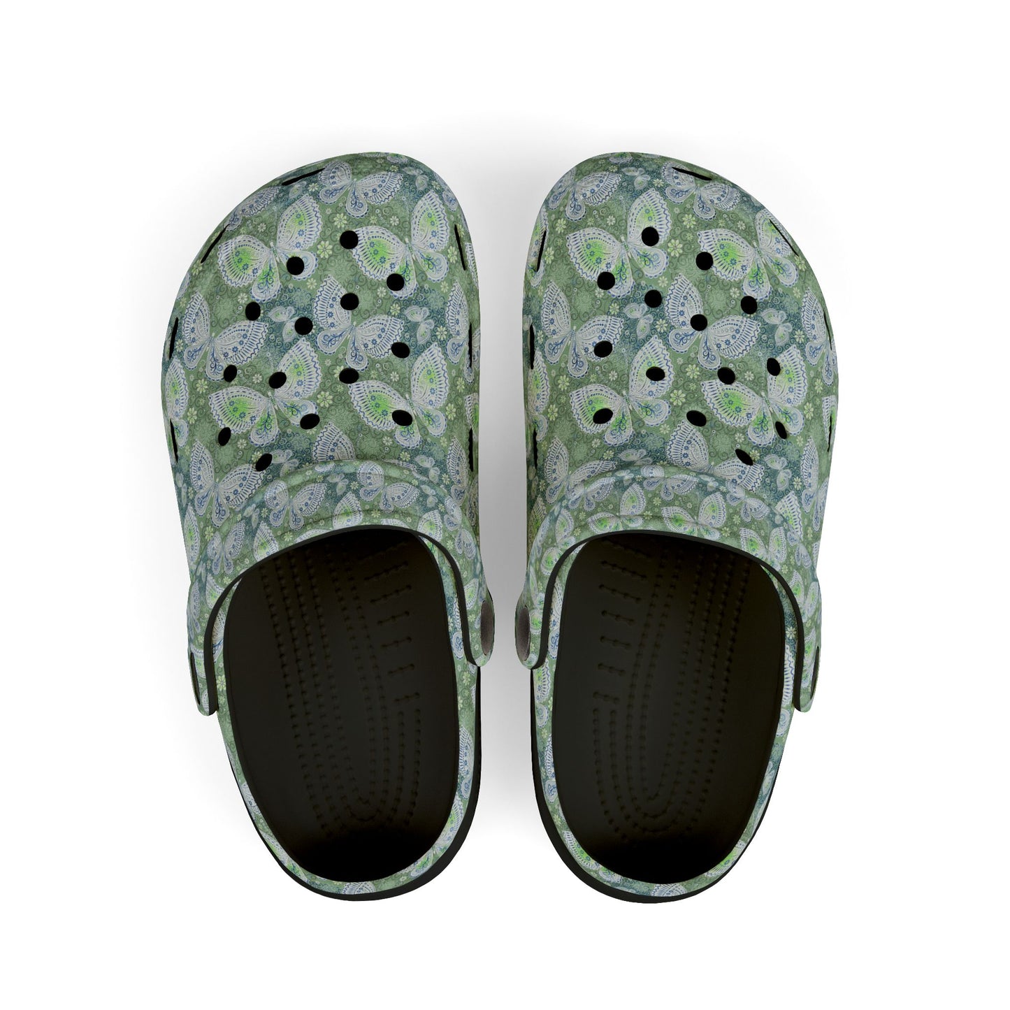 Butterfly Pattern Kids' Clogs - Fun & Comfortable Footwear for Play, Spring, Summer, Gardening, Beach Days, Gifts