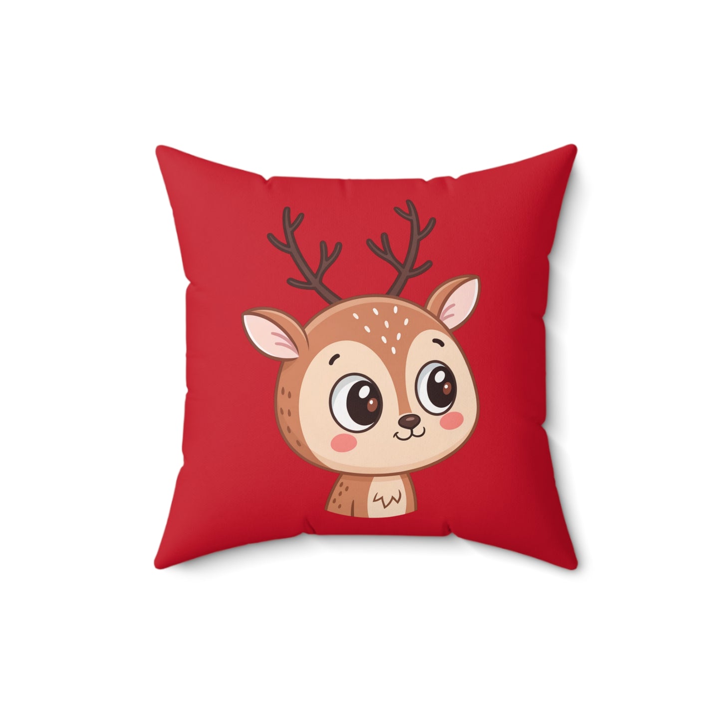Adorable Reindeer Pillow, Cute Holiday Decor, Soft Accent Cushion, Cozy Christmas Gift, Festive Home Accessories, Kids Room Decoration