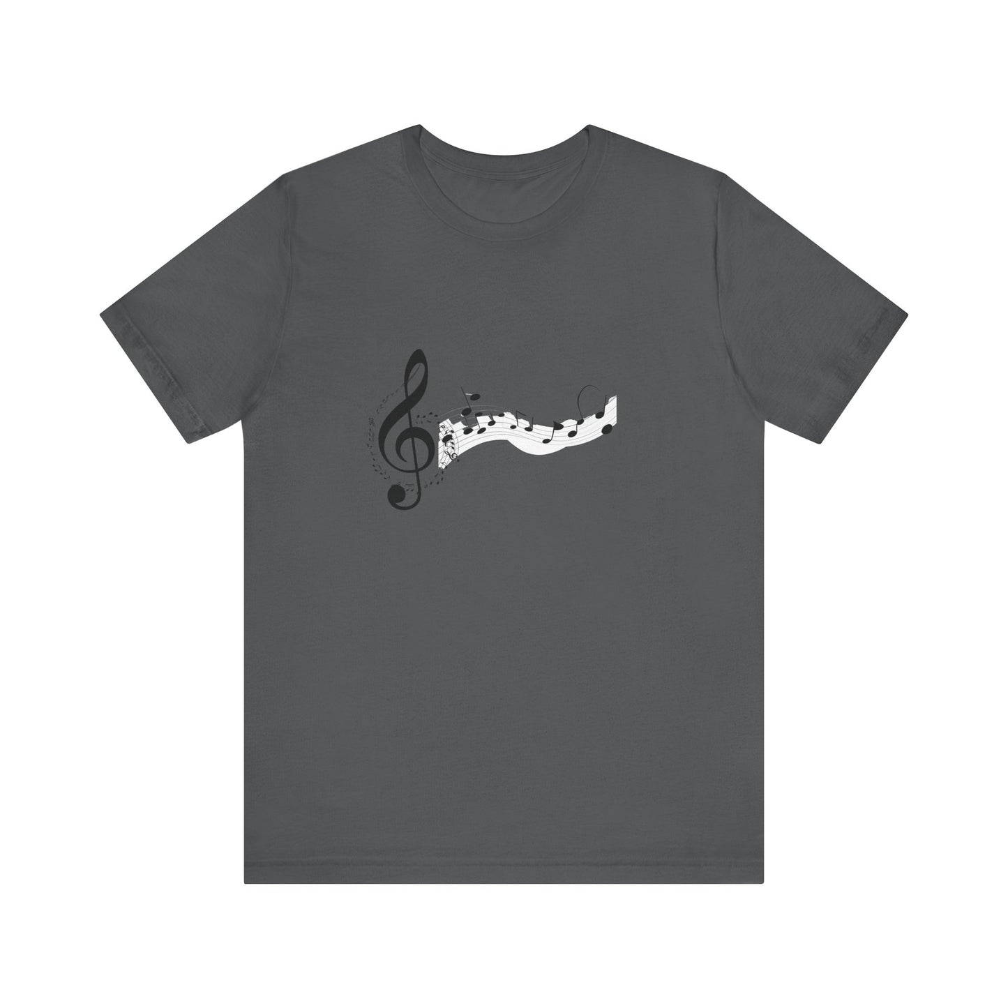 Musical Notes Short Sleeve Tee for Music Lovers