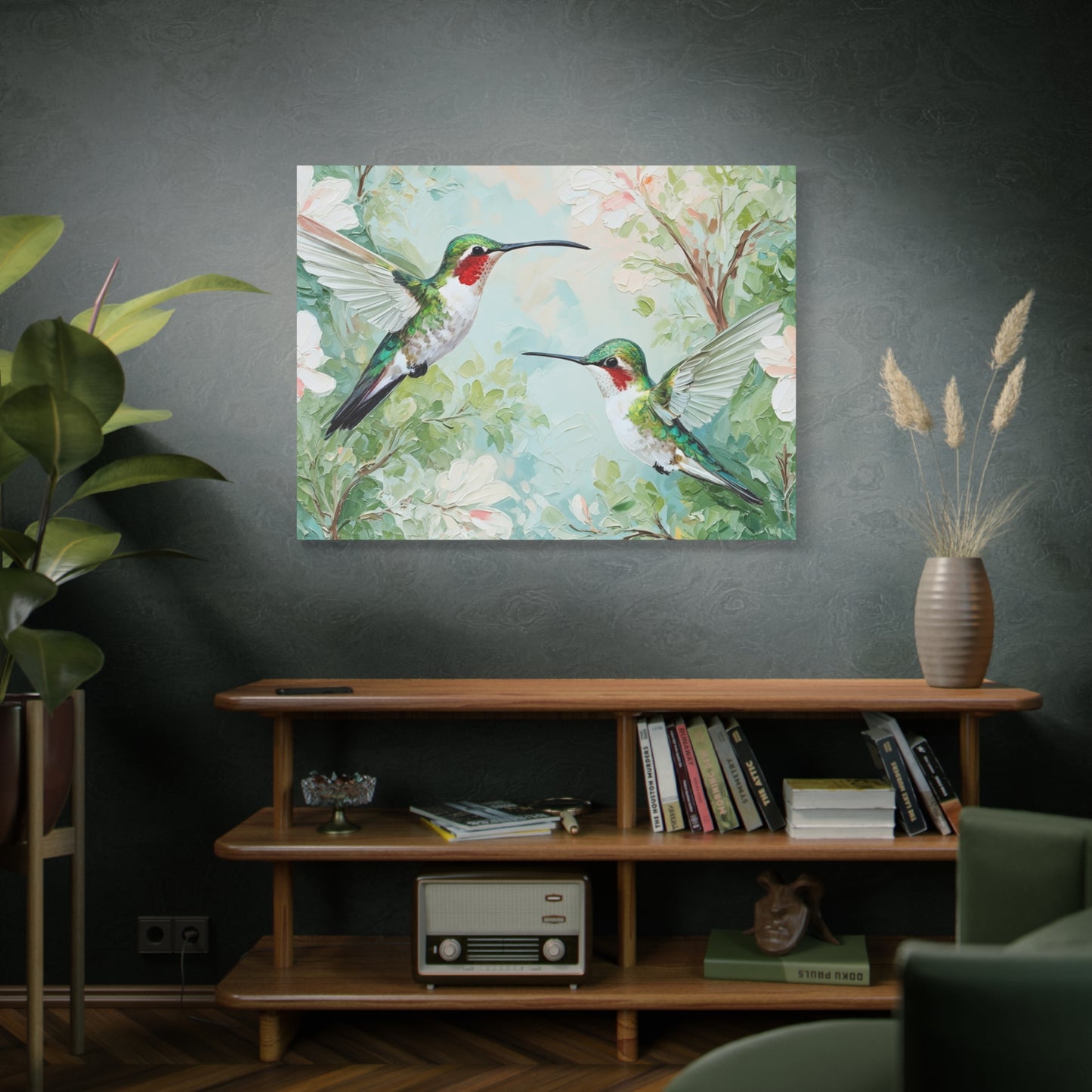 Hummingbird Canvas Wall Art — Stretched Matte Nature Print