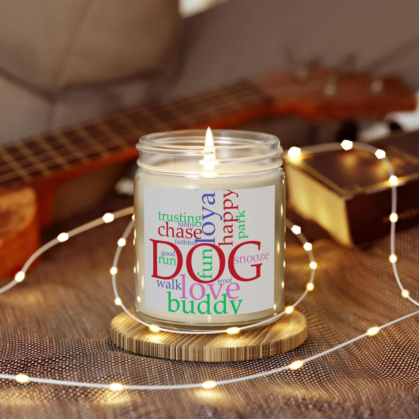 Dog Word Cloud Scented Candle — (4oz & 9oz)