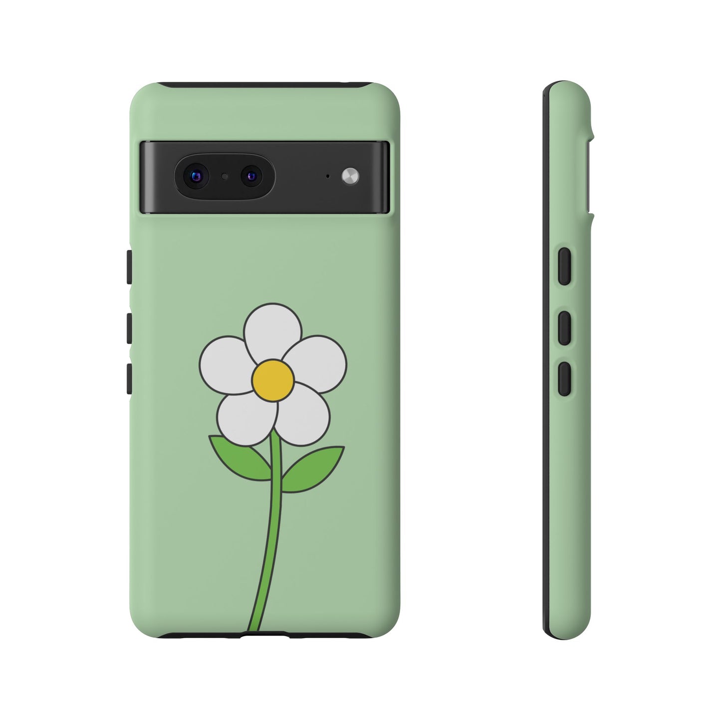 Floral Phone Case - Tough Cases for Nature Lovers, Cute Green Flower Design, iPhone Cover, Gift for Her, Spring Accessories