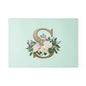Personalized Floral Glass Cutting Board - Letter S