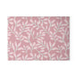 Pink Floral Glass Cutting Board – Pastel Leaf Pattern Kitchen Decor