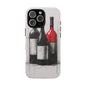 Wine Lover's Phone Case, Tough Phone Cover, Artistic Wine Design, Gift for Wine Enthusiasts, Customizable Case, Unique Wine Art