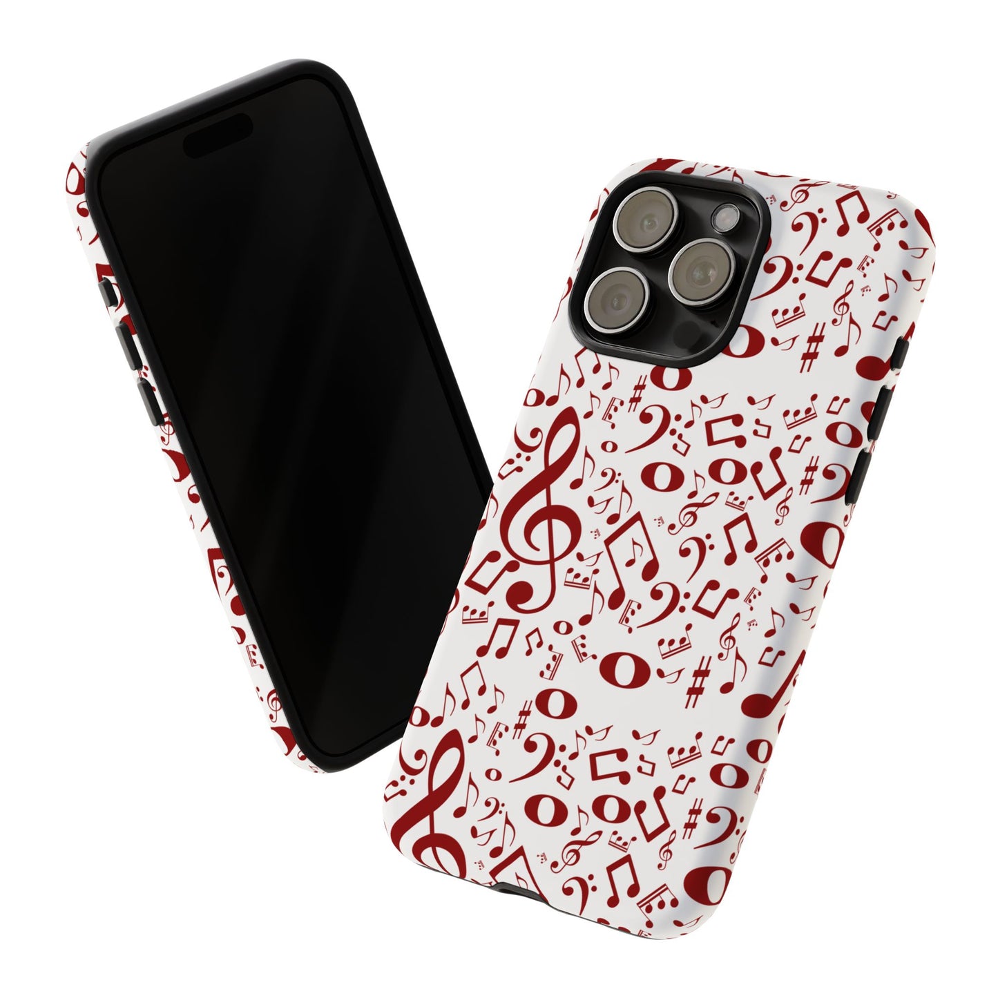 Musical Note Phone Case, Tough iPhone Cover, Gift for Musicians, Customizable, Music Lover's Accessory, Durable Phone Protection