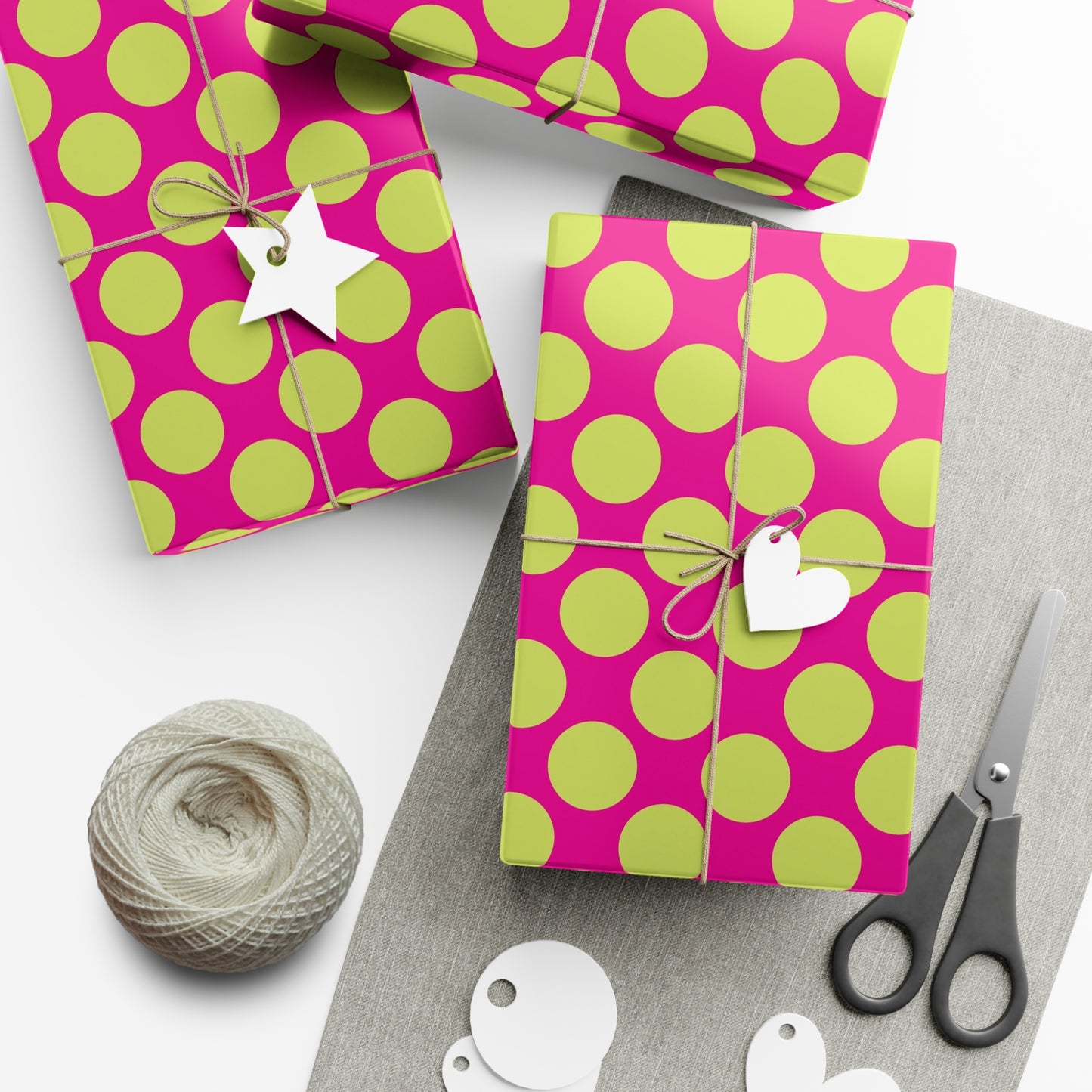 Vibrant Gift Wrap Papers with Polka Dots