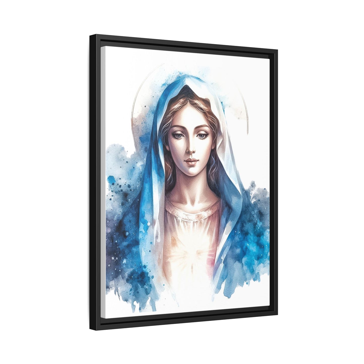 Framed Canvas Art Print, Spiritual Decor, Religious Artwork, Wall Decor, Gift for Faith, Elegant Home Decoration