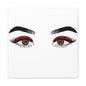Red Lashes Wall Art Canvas — Glam Eyes Makeup Decor