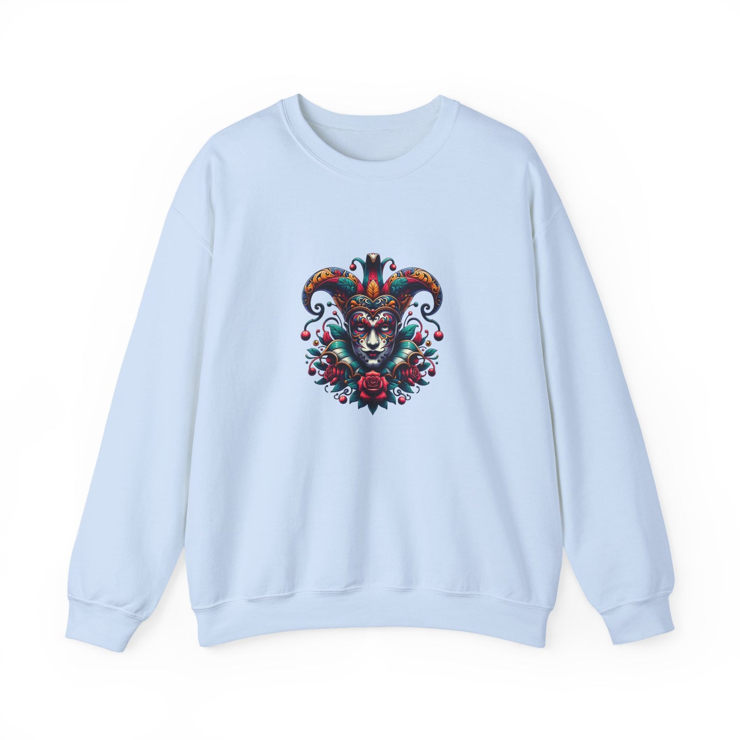 Colorful Mardi Gras Unisex Crewneck Sweatshirt, Festival Sweater