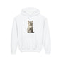 Kids Cat Hoodie – Cute Sitting Kitten Youth Hooded Sweatshirt