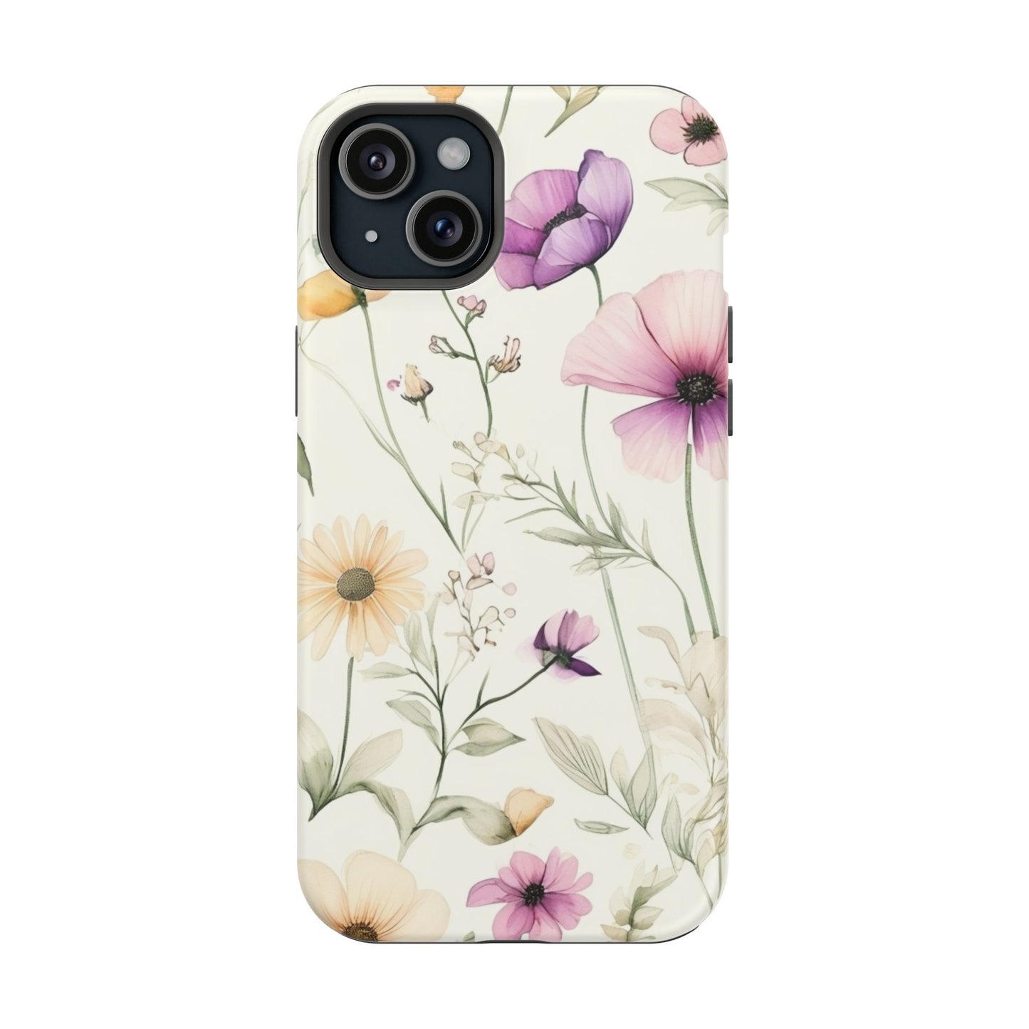 Floral Watercolor Magnetic Impact-Resistant Phone Case