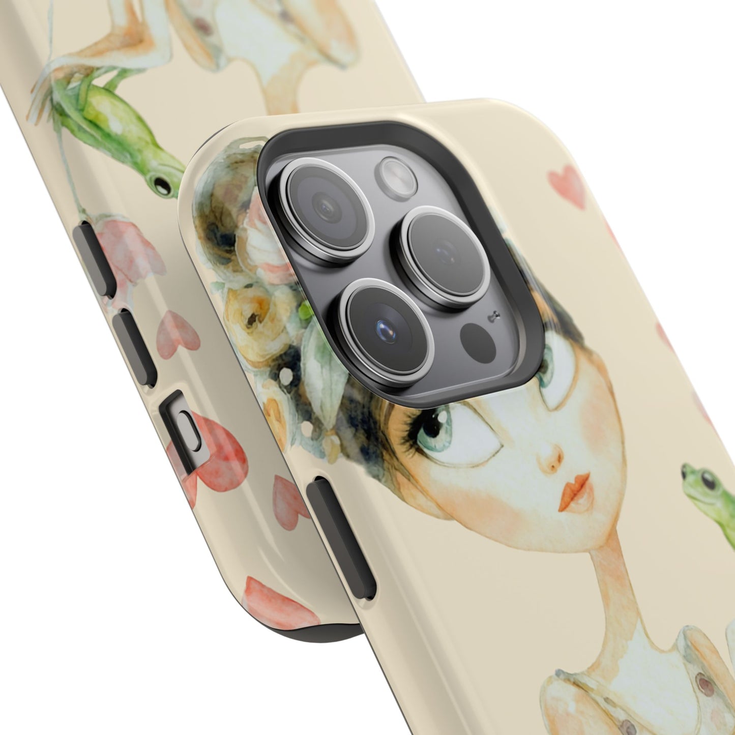 Whimsical Girl with Frog Magnetic Impact Phone Case