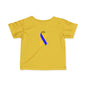 Infant Fine Jersey Tee with Blue and Yellow Ribbon, Cute Baby T-Shirt, Baby Shower Gift, Toddler Apparel, Infant Outfit, Newborn Clothes