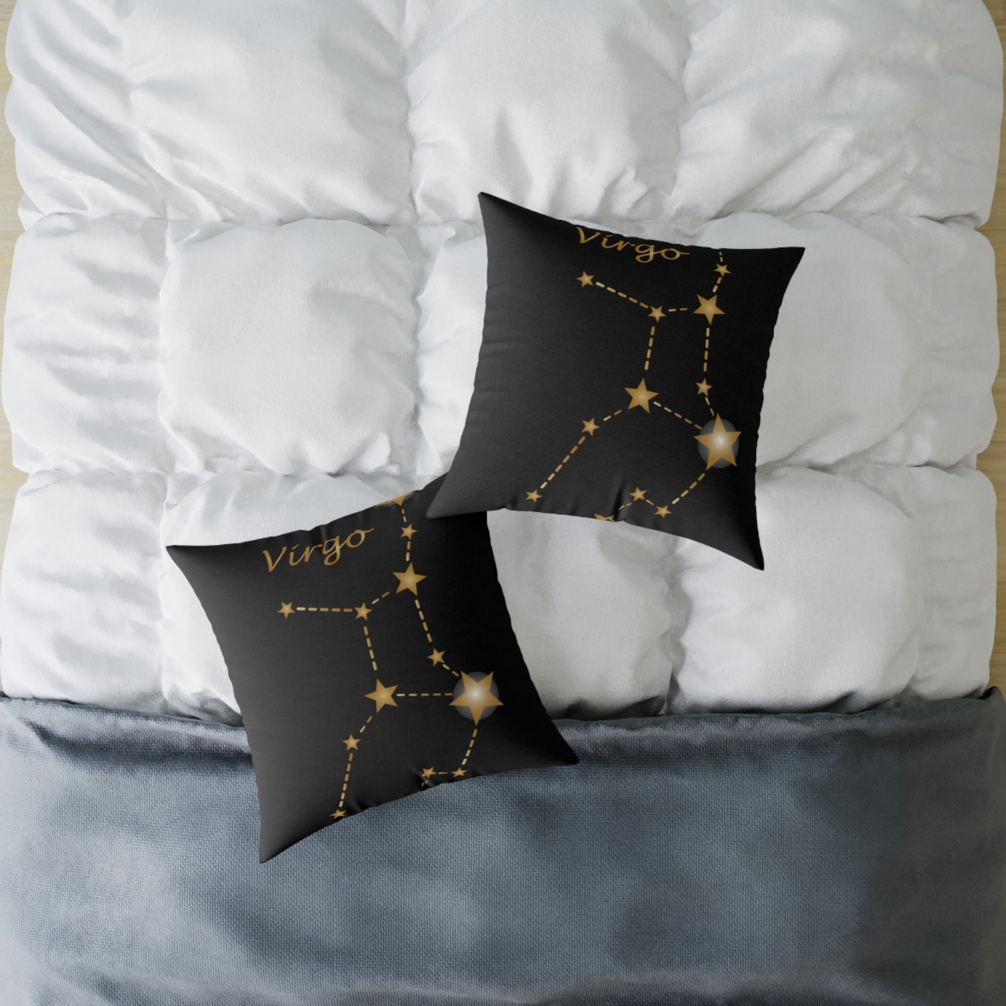Virgo Constellation Throw Pillow - Zodiac Home Decor, Astrology Gift, Star Sign Cushion, Unique Housewarming Item, Celestial Design