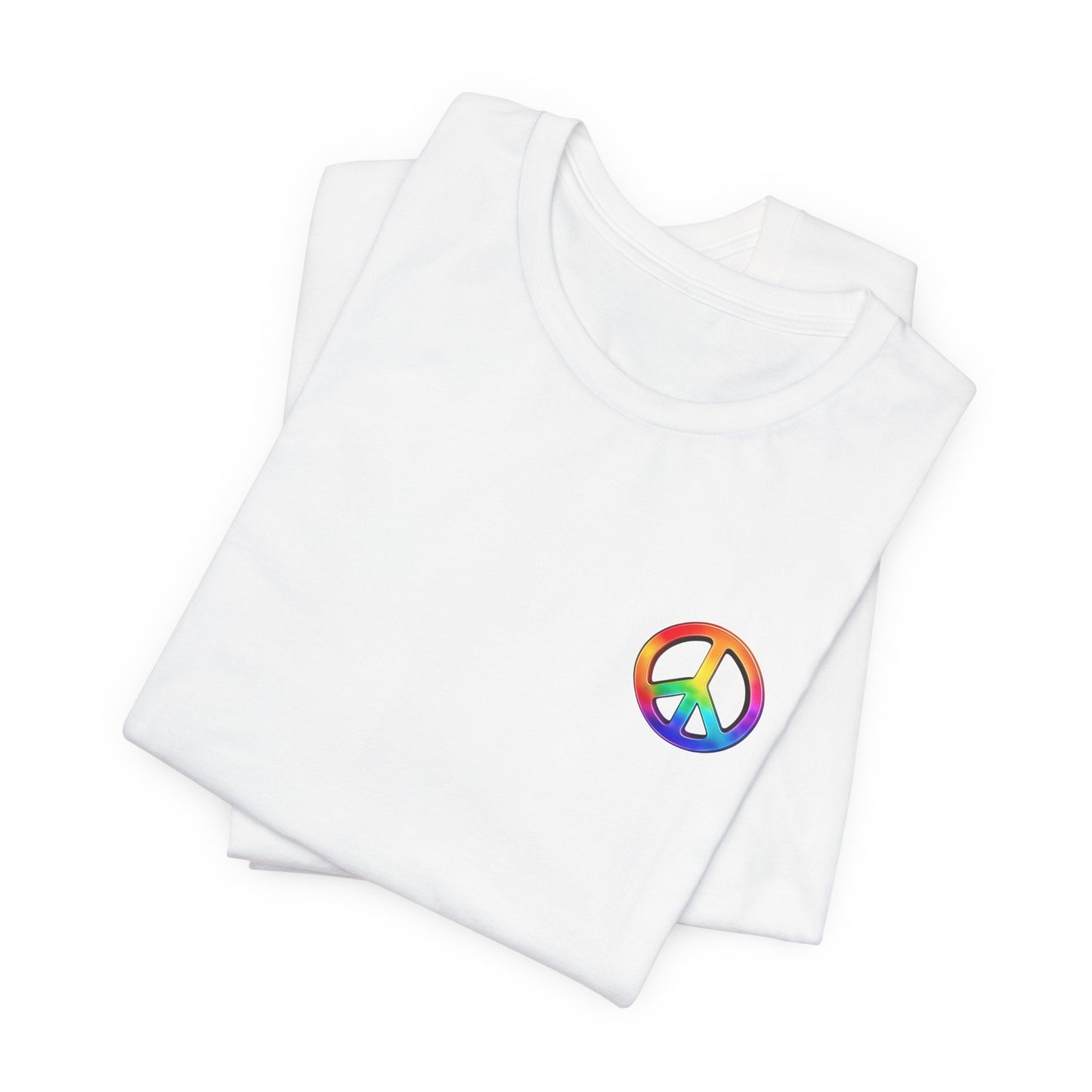 Peace Sign Tie-Dye Tee — Rainbow Hippie Peace Symbol T-Shirt